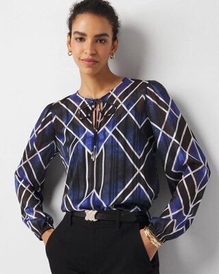 Tie Neck Blouse | White House Black Market